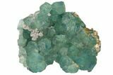 Stepped Blue-Green Fluorite Crystal Cluster - China #128870-1